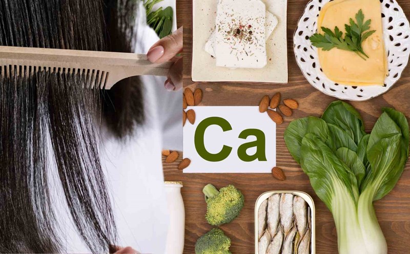We can eat foods rich in calcium to prevent hair loss. Graphics: Ha May
