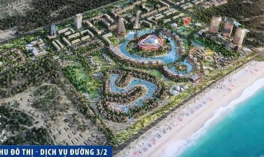Phối cảnh minh họa dự án "Khu đô thị đường 3.2" tại TP Vũng Tàu. Ảnh: UBND TPVT