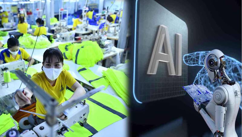 Textile and garment companies are implementing digital transformation and AI applications. Graphics: Ha May