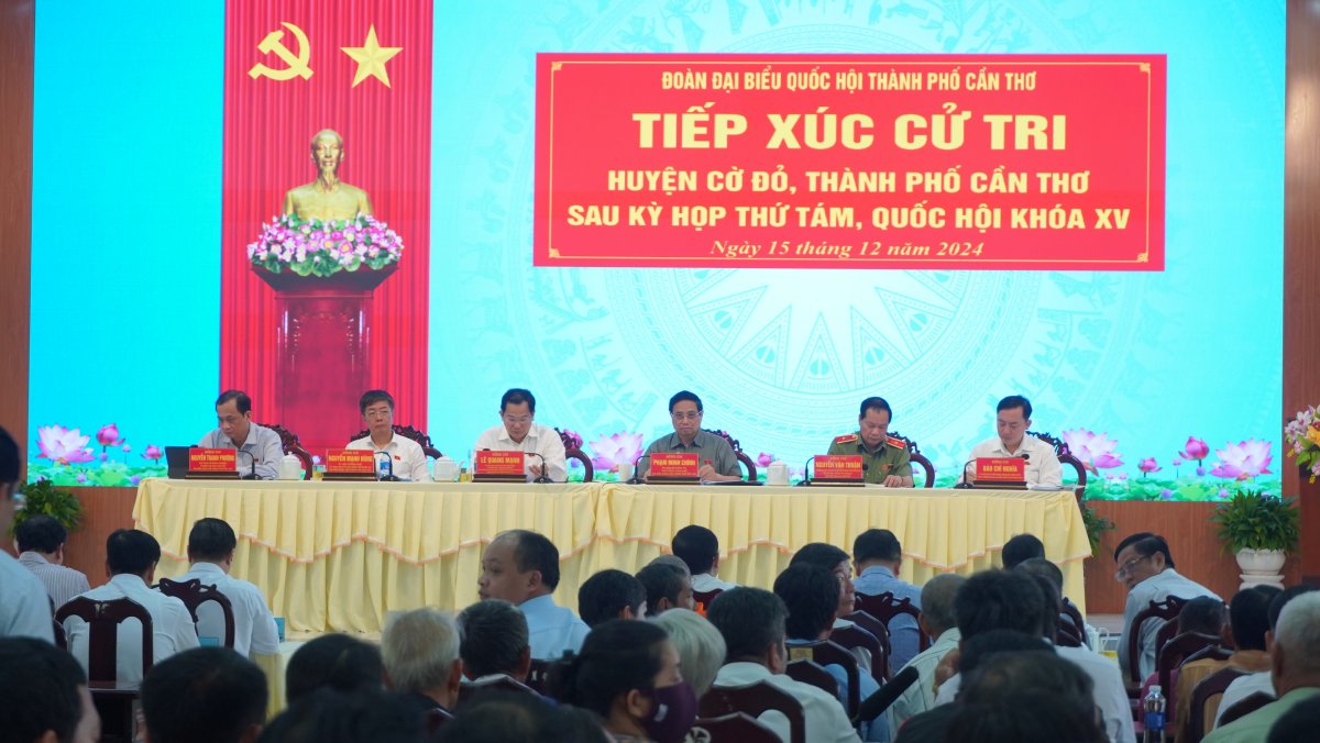 Quang canh buoi tiep xuc cu tri huyen Co Do, TP Can Tho. Anh: Ta Quang