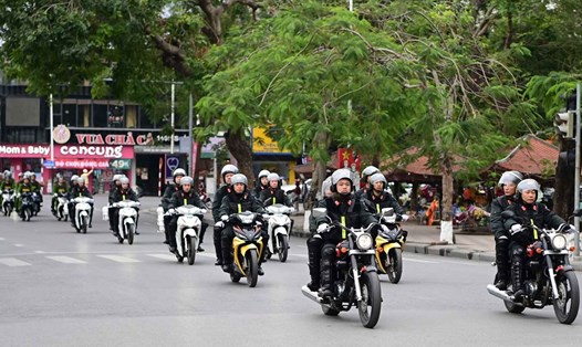 Các lực lượng tham gia Lễ ra quân. Ảnh: Công an thành phố Hải Phòng