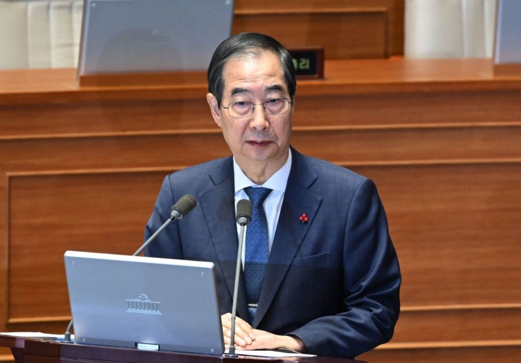 South Korean Prime Minister Han Duck-soo assumed the role of acting president after the National Assembly approved the impeachment of President Yoon Suk Yeol on December 14, 2024. Photo: AFP