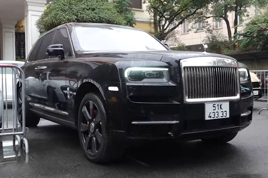 Mr Pips' luxury Rolls-Royce Cullinan was seized by authorities. Photo cut from video