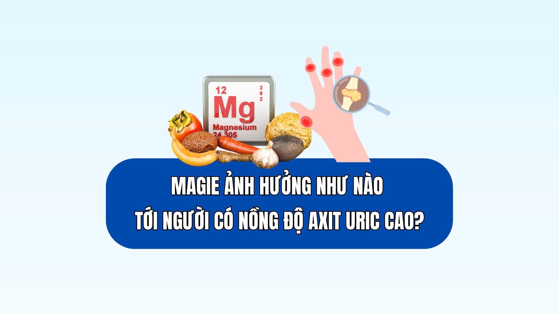 How does magnesium affect people with high uric acid levels?