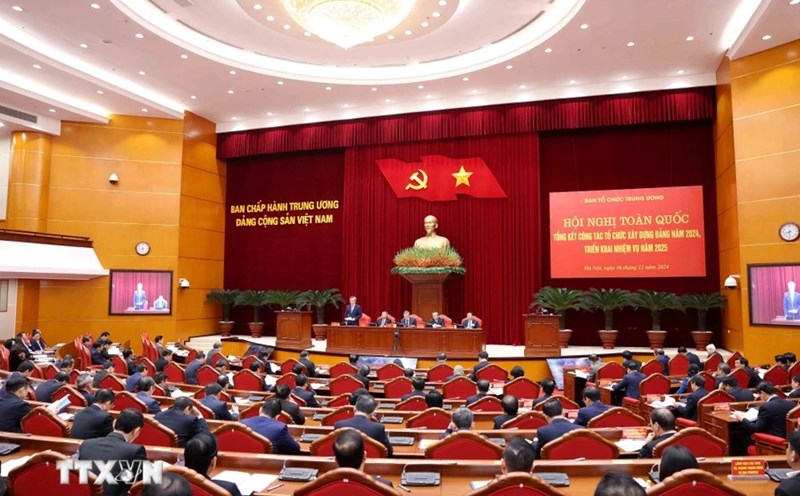 National conference to review Party building work in 2024 and deploy tasks for 2025. Photo: VNA