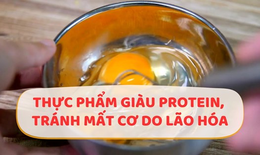 Một số thực phẩm giàu protein chất lượng cao như trứng, cá.