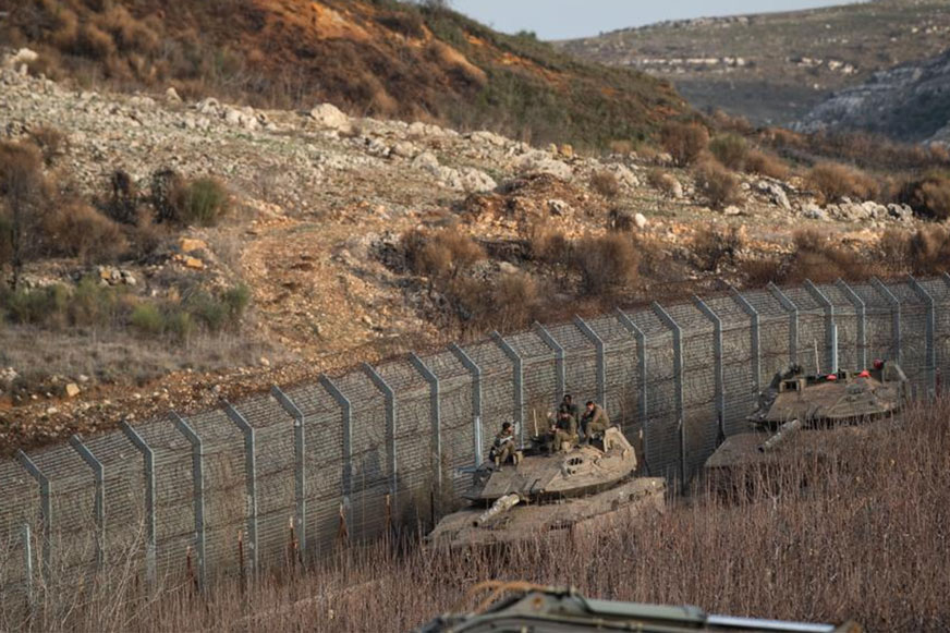 Israeli troops operate in the demilitarized buffer zone on December 10. Photo: Xinhua