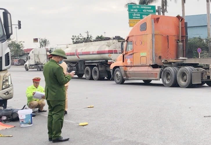 Accident scene. Photo: Hai Phong City Police