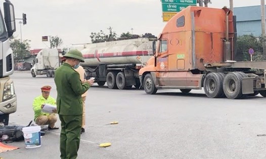 Hiện trường vụ tai nạn. Ảnh: Công an TP Hải Phòng