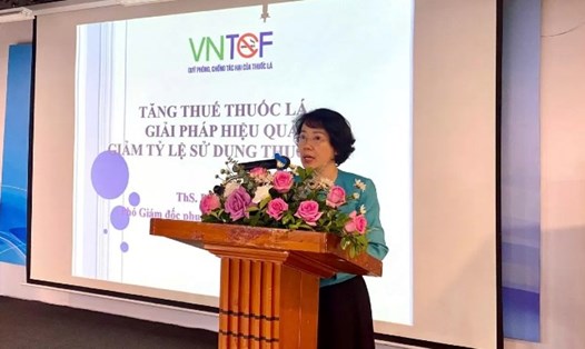 Ths.Bs Phan Thị Hải, Phó Giám đốc Quỹ Phòng chống tác hại thuốc lá, Bộ Y tế. Ảnh: Quỹ PCTHTL cung cấp