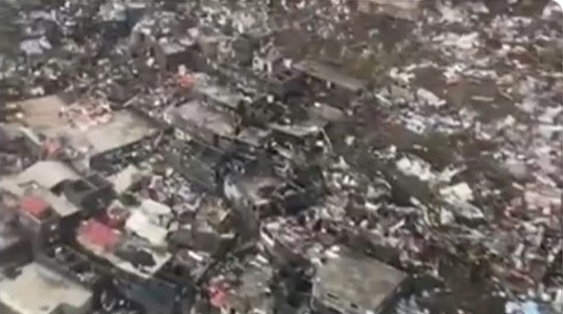 Houses on the French island of Mayotte were heavily damaged by Typhoon Chido. Photo: AFP