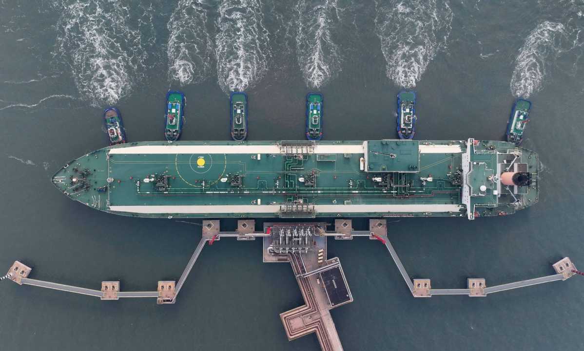 Falling demand from China will help the EU access more spot LNG supplies. Photo: Xinhua