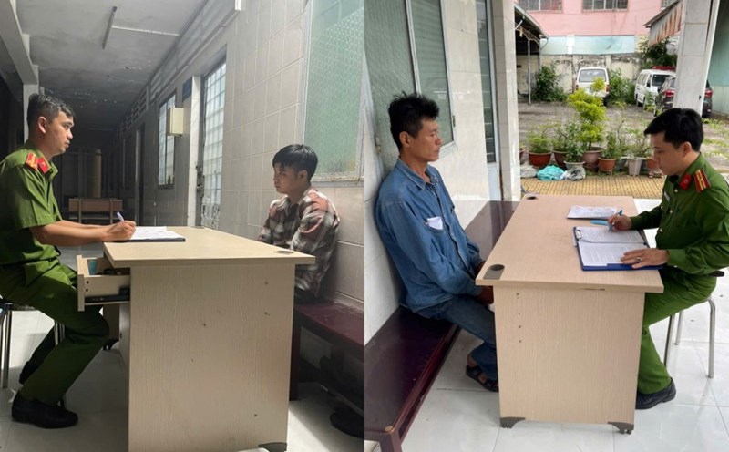 2 cases of drug transportation from other provinces to An Bien district (Kien Giang). Photo: Provided by the police