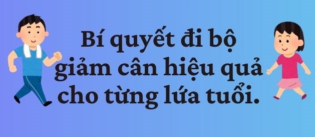 Effective walking tips for weight loss for each age group. Graphics: Kim Thuy