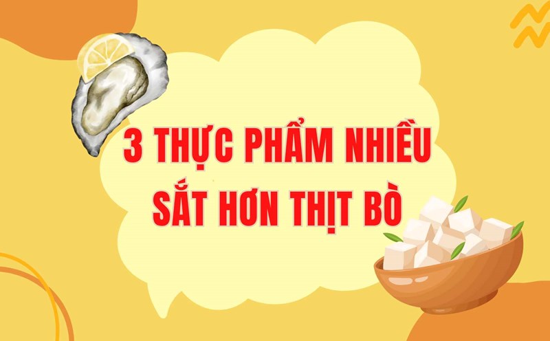 Iron-rich foods help improve health. Graphics: Hai Ly