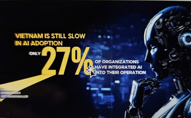According to Anphabe Joint Stock Company, only 27% of businesses in Vietnam have integrated AI into their business processes. Photo: Anphabe