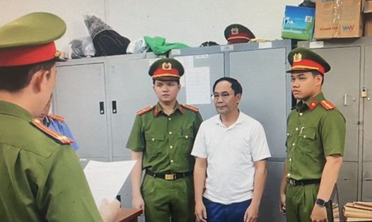 Cựu Phó Ban Quản trị chung cư Miếu Nổi Đinh Việt Cường bị khởi tố. Ảnh: Công an