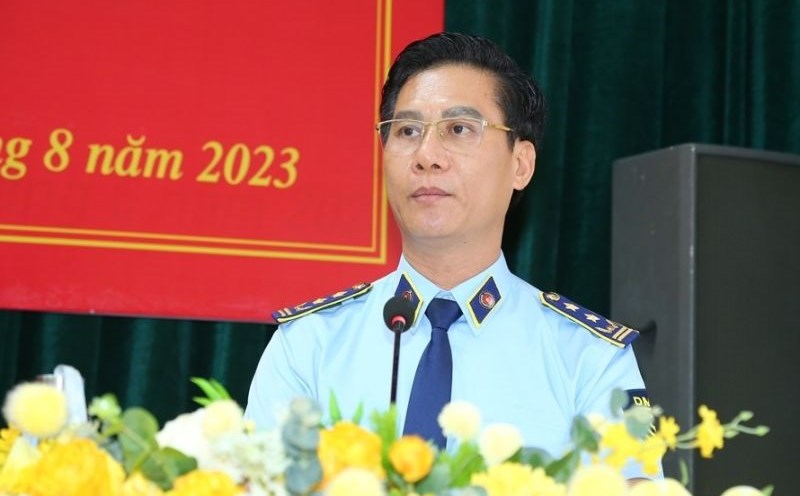 Mr. Lu Minh Thu - Director of Thanh Hoa Market Management Department. Photo: Xuan Hung
