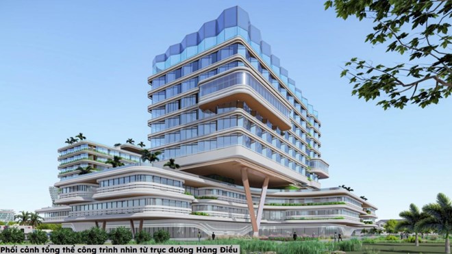 Perspective of the planned hospital project on the land to be auctioned. Photo: VT People's Committee