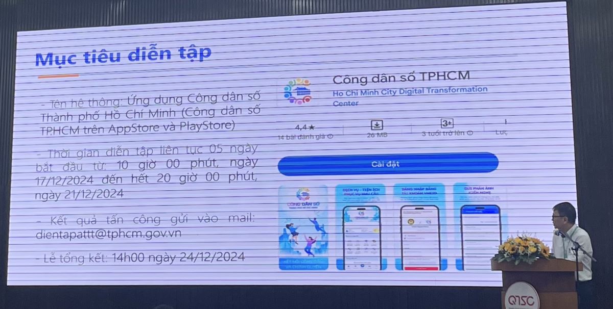 Cac chuyen gia trinh bay truc trang va giai phap doi voi cac van de an toan thong tin. Anh: QTSC