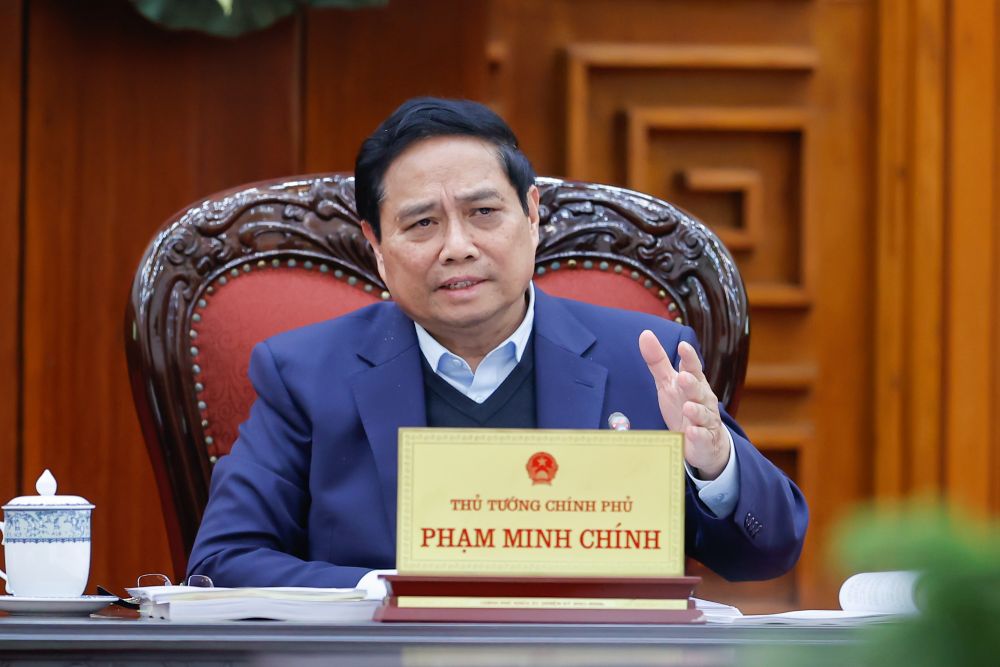 Prime Minister Pham Minh Chinh chairs the 4th meeting of the Steering Committee for Streamlining the Government Apparatus. Photo: Nhat Bac