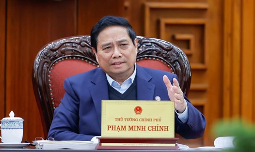 Thủ tướng Chính phủ Phạm Minh Chính chủ trì Phiên họp lần thứ 4 của Ban Chỉ đạo tinh gọn bộ máy của Chính phủ. Ảnh: Nhật Bắc