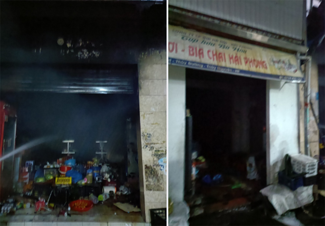 Fire scene. Photo: Hai Phong Police