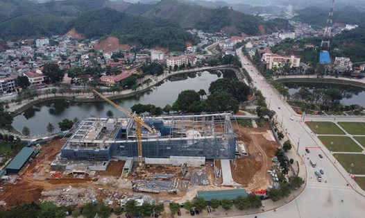 3 dự án trăm tỉ pử Yên Bái đang được gấp rút xây dựng. Ảnh: Trần Bùi.