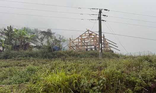 1 trong 3 công trình sai phạm vừa được phát hiện tại xã Mường Hoa, thị trấn Sa Pa, tỉnh Lào Cai. Ảnh: Laocai.gov