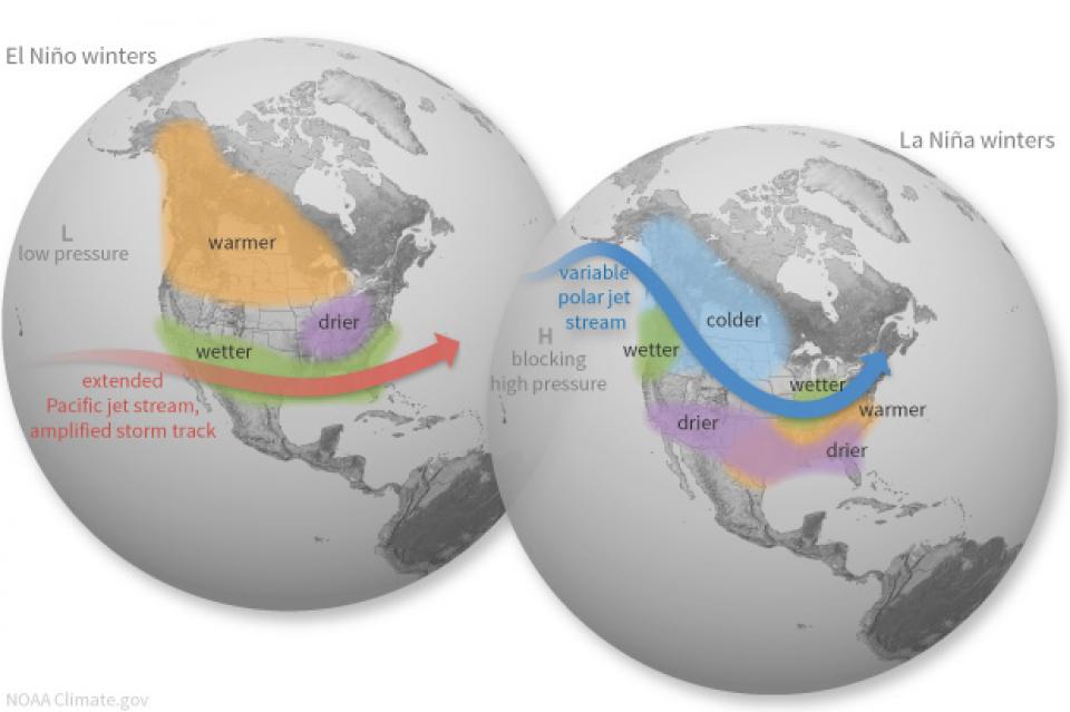 El Nino la hien tuong nguoc voi La Nina. Anh: NOAA