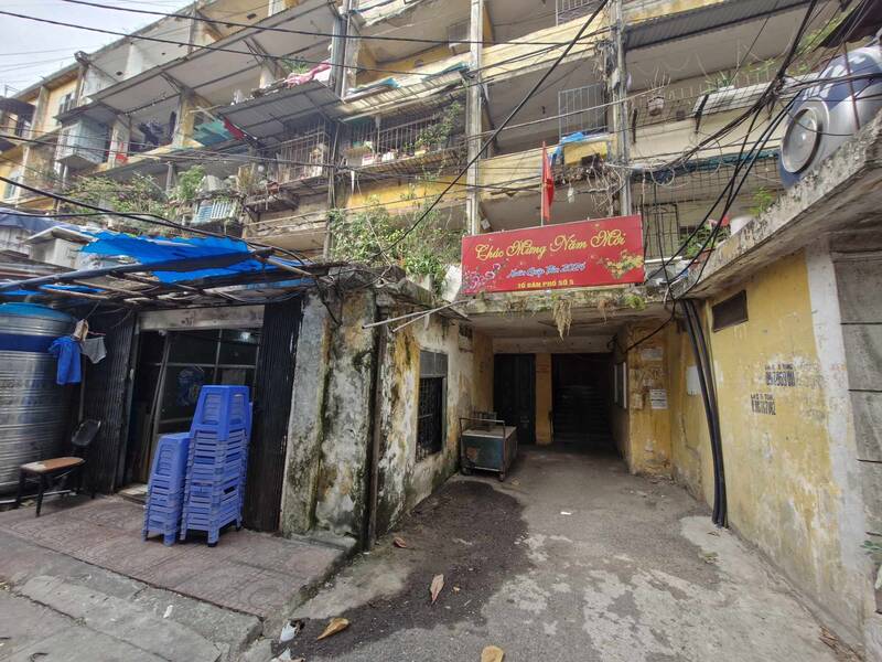 A corner of the C8 Giang Vo apartment building (Ba Dinh district, Hanoi). Photo: Thu Giang