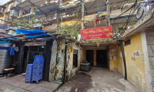 Một góc khu nhà tập thể C8 Giảng Võ (quận Ba Đình, Hà Nội). Ảnh: Thu Giang