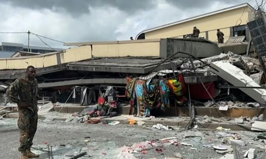 Thiệt hại do trận động đất 7,3 độ Richter ở Vanuatu. Ảnh: AFP