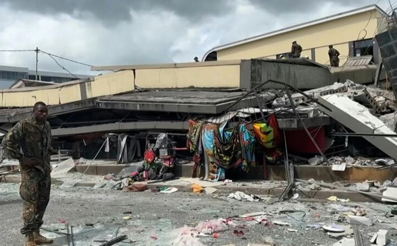 Damage caused by a 7.3 magnitude earthquake in Vanuatu. Photo: AFP