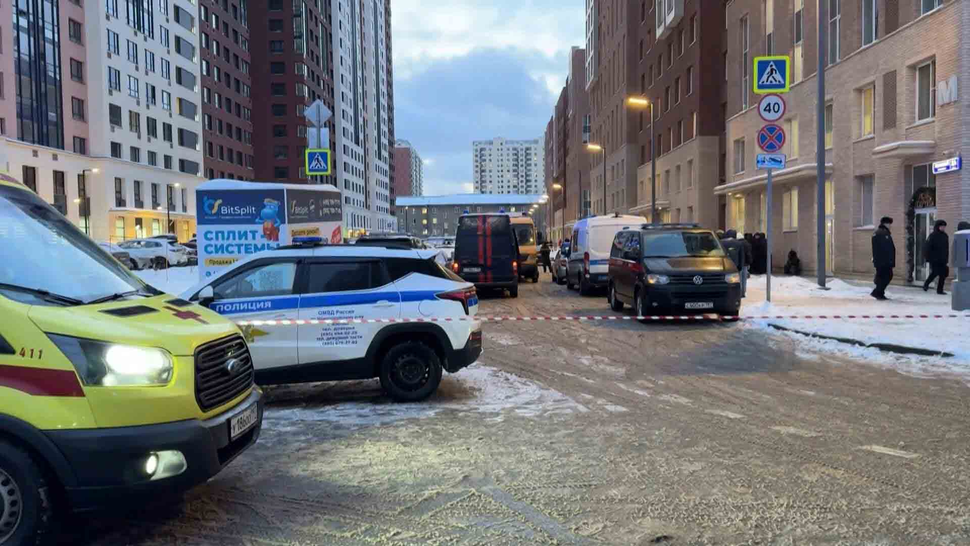 Scene of the assassination of a Russian general. Photo: AFP