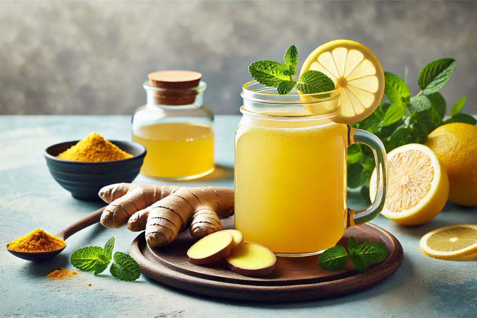 Ginger lemon water has several health benefits. Photo - AI: Ngoc Thuy