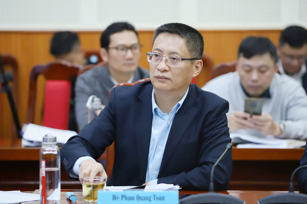 Mr. Pham Quang Toan - Director of the Department of Information Technology, General Department of Taxation, Ministry of Finance - at the "Seminar on Tax and a healthy financial system for sustainable development". Photo: To The