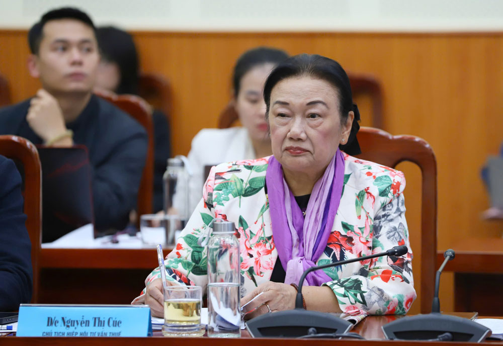 Ms. Nguyen Thi Cuc - President of Vietnam Tax Consultants Association. Photo: To The