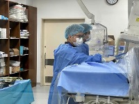 Doctor performs intervention for cerebral aneurysm for patient. Photo: BSCC