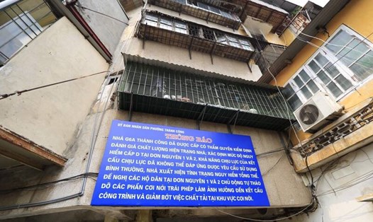 Một góc nhà tập thể G6A Thành Công (quận Ba Đình, Hà Nội). Ảnh: Thu Giang