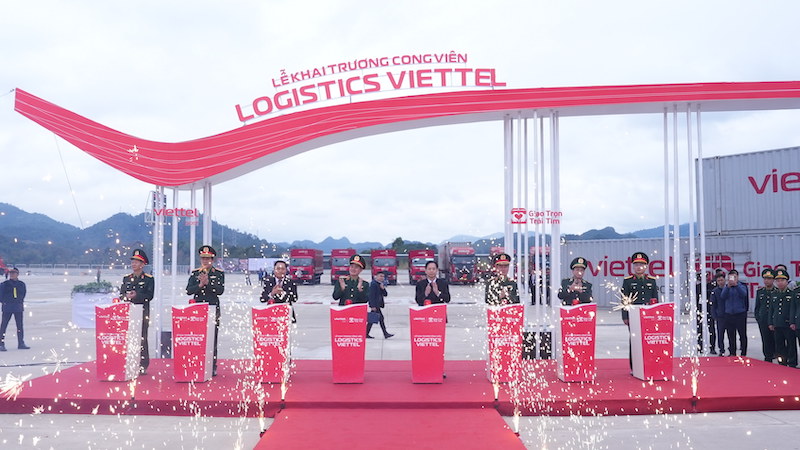 Opening of Viettel Logistics Park in Lang Son. Photo: Provided by Viettel