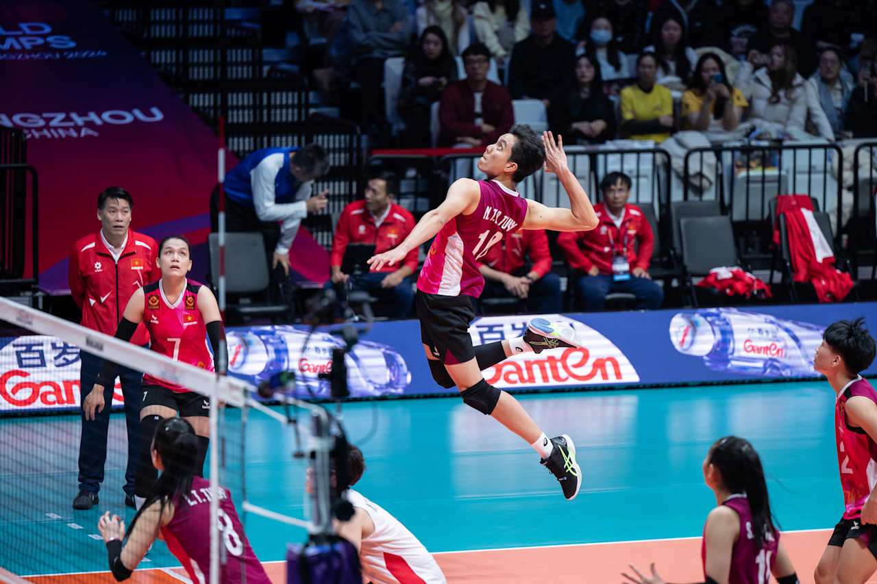 Bich Tuyen duoc cac trang tin bong chuyen nuoc ngoai danh su quan tam tai giai bong chuyen vo dich cac cau lac bo the gioi 2024. Anh: FIVB