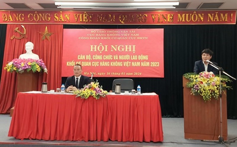 Conference of the Civil Aviation Authority of Vietnam held in January 2024. Photo: Civil Aviation Authority of Vietnam