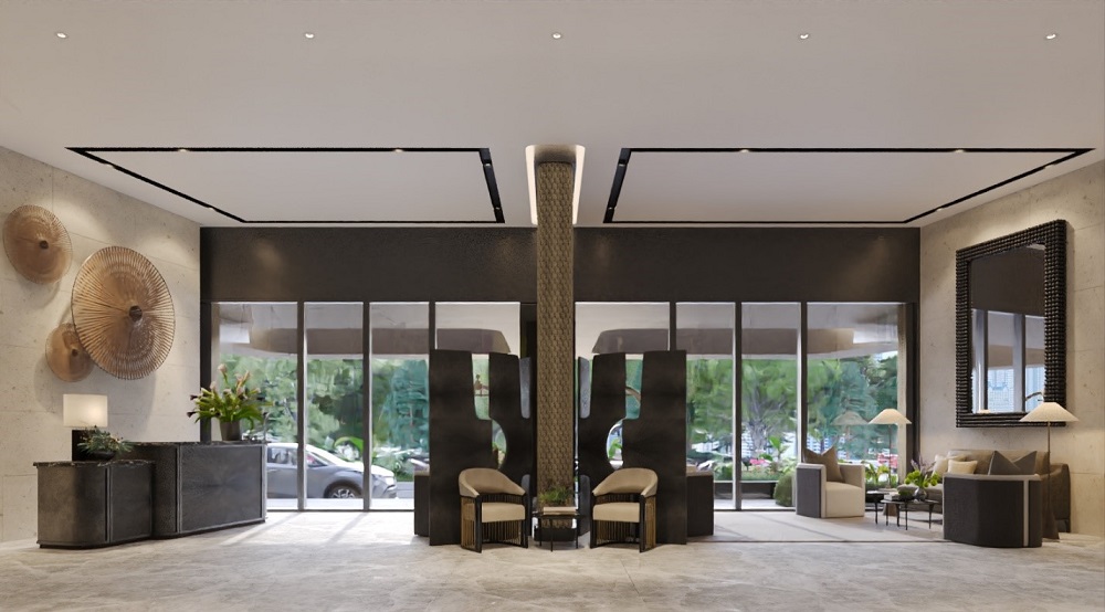 Sanh can ho hien dai, sang trong duoc thiet ke theo tieu chuan khach san.