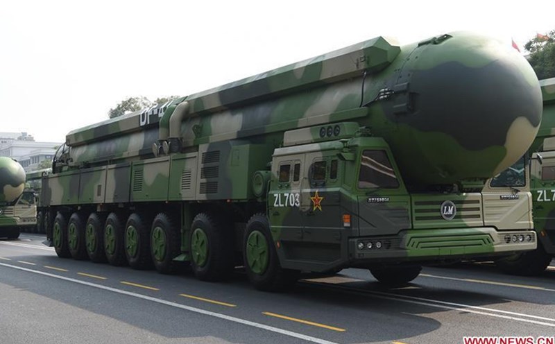 The US says China's nuclear arsenal currently has 600 nuclear warheads. Pictured is a Dongfeng-41 nuclear missile. Photo: Xinhua