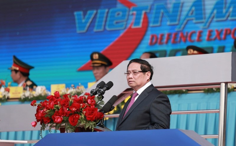 Prime Minister Pham Minh Chinh emphasized Vietnam's "4 no's" defense policy. Photo: Hai Nguyen
