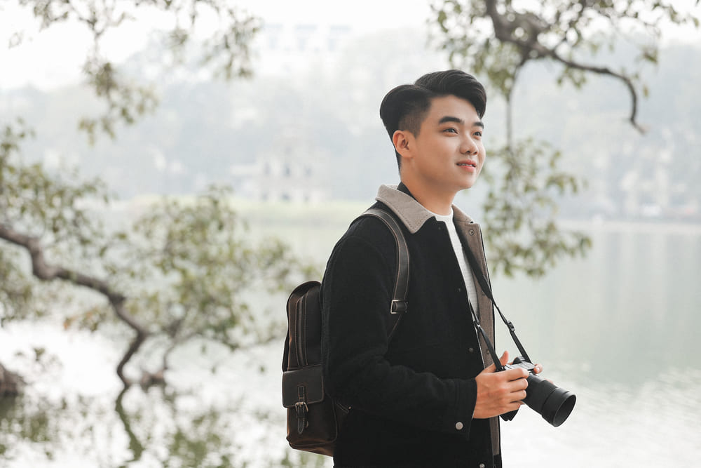 Runner-up Dinh Xuan Dat introduces his first MV about Hanoi. Photo: Interviewee