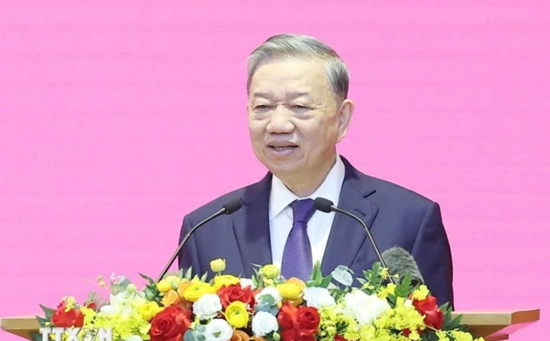 General Secretary To Lam clearly stated the requirement that the Party Central Office should propose a new model and organization. Photo: VNA