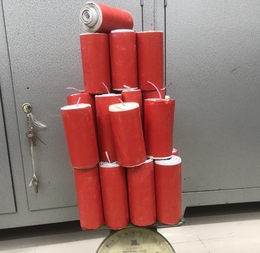 Số pháo bị thu giữ tại cơ quan công an. Ảnh: Cổng TTĐT Công an tỉnh Hải Dương