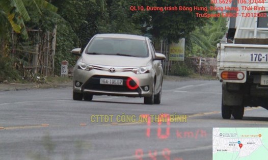 Phòng Cảnh sát giao thông Công an tỉnh Thái Bình ghi nhận 53 lượt phương tiện vi phạm Luật Giao thông đường bộ bị xử lý phạt nguội, từ ngày 11.12 đến ngày 17.12. Ảnh: Công an tỉnh Thái Bình